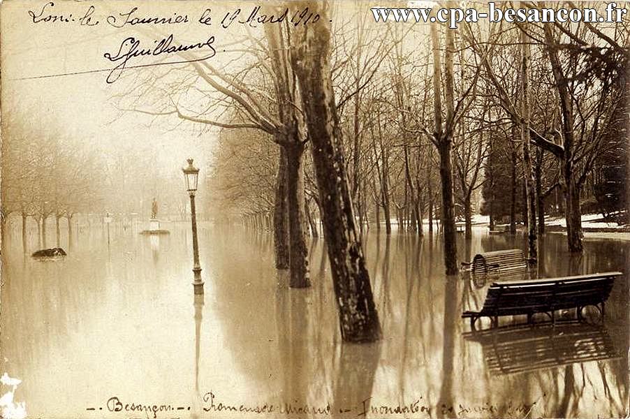BESANÇON - Promenade Chamars - Inondations de janvier 1910